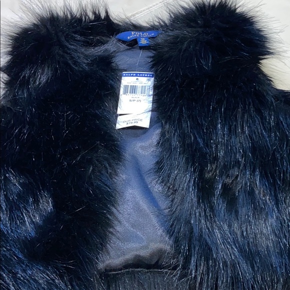 ✨🖤✨POLO RALPH LAUREN BLACK FUR VEST✨🖤✨ - Picture 2 of 2